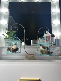 Hanging Caged Bird House Decoration