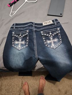 P413 Jeans 2 Pairs One Dark Denim And One Light Denim