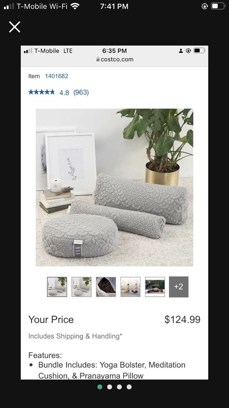 Crystal Cove Home Yoga Pillow Bundle