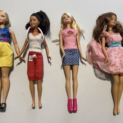 VINTAGE BARBIE BUNDLE: Curvy Barbie, High School Musical, 1998 Cupcake Shirt, 1998 Polka Dot Dress