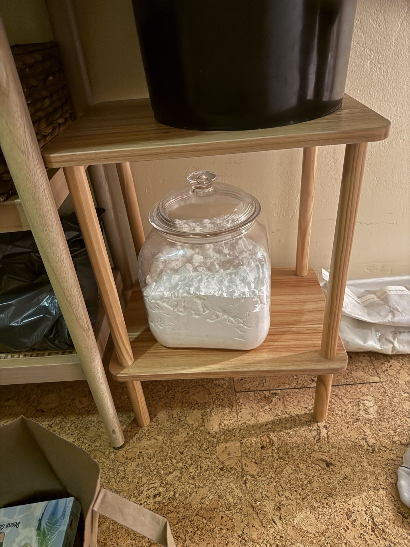 Small Wooden Side Shelf / Plant Stand