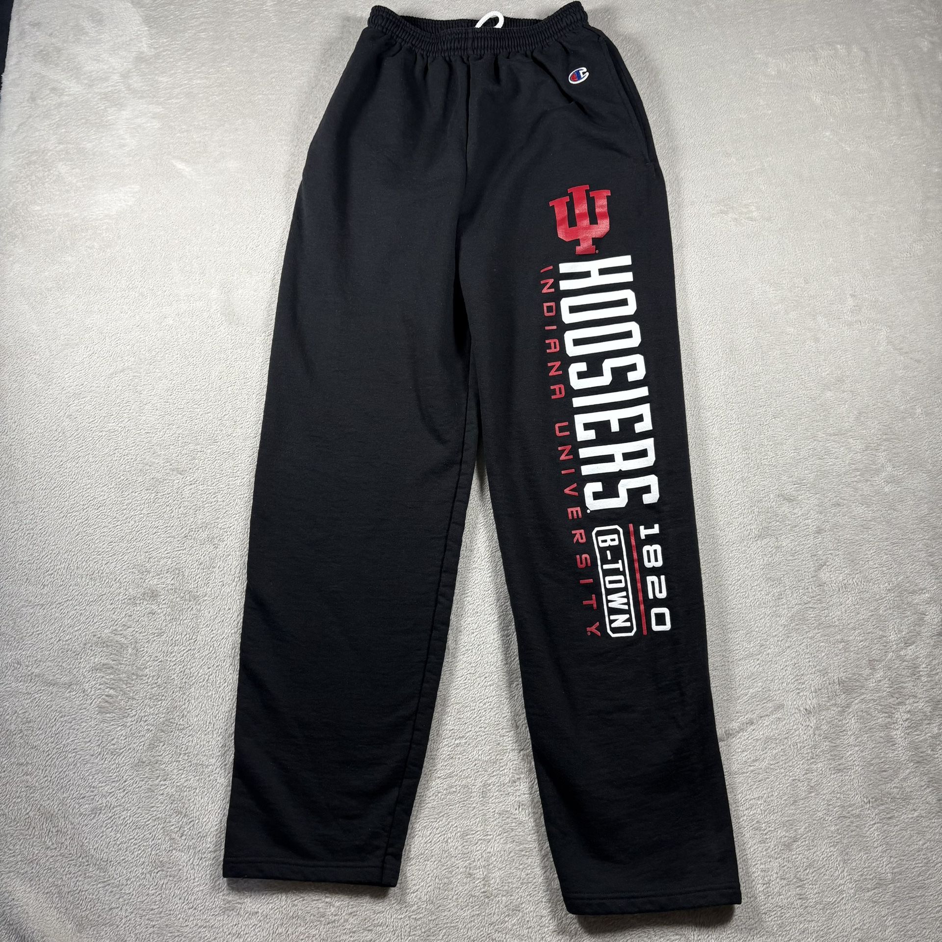 Vintage Indiana Hoosiers University SweatPants Men’s Size S Black Champion #3495