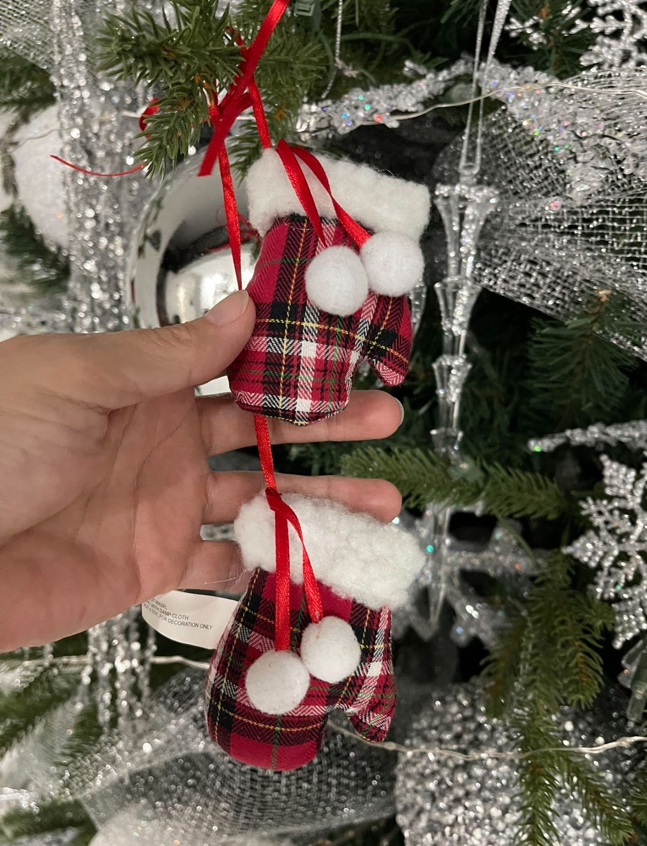 13 Double Christmas Mittens Ornaments $3 Each