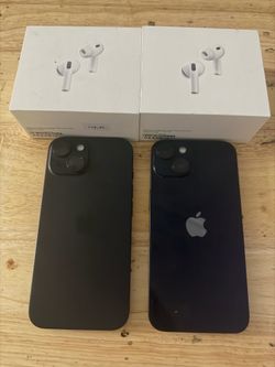iphone 15 128gb T-Mobile and iPhone 14 128gb T-Mobile and (2)AirPod pro 3 authentic new sealed 🍎 original $700 cash for both