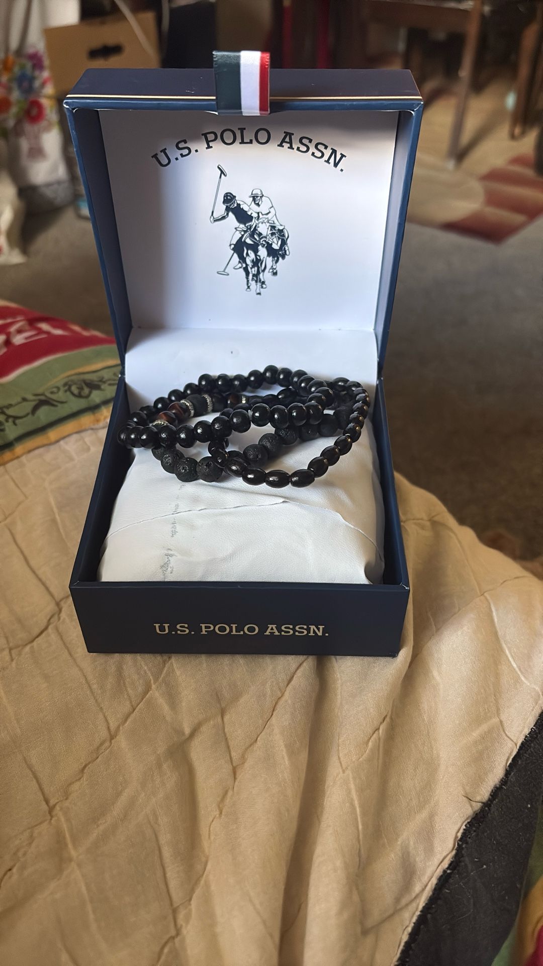3 Black U.S. Polo ASSN. Bracelets