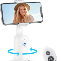 Auto Face Tracking Tripod 360° Rotating Cell Phone Photo And Video Kits Stand, No App