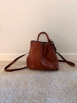 Fossil Brown Leather Convertible Backpack Bag