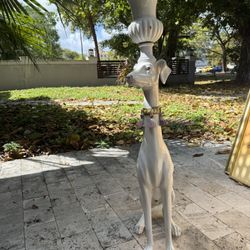 Beautiful Italian Porcelain Greyhound Statue 