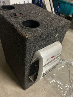 Turn in subwoofer box with 500 W amp