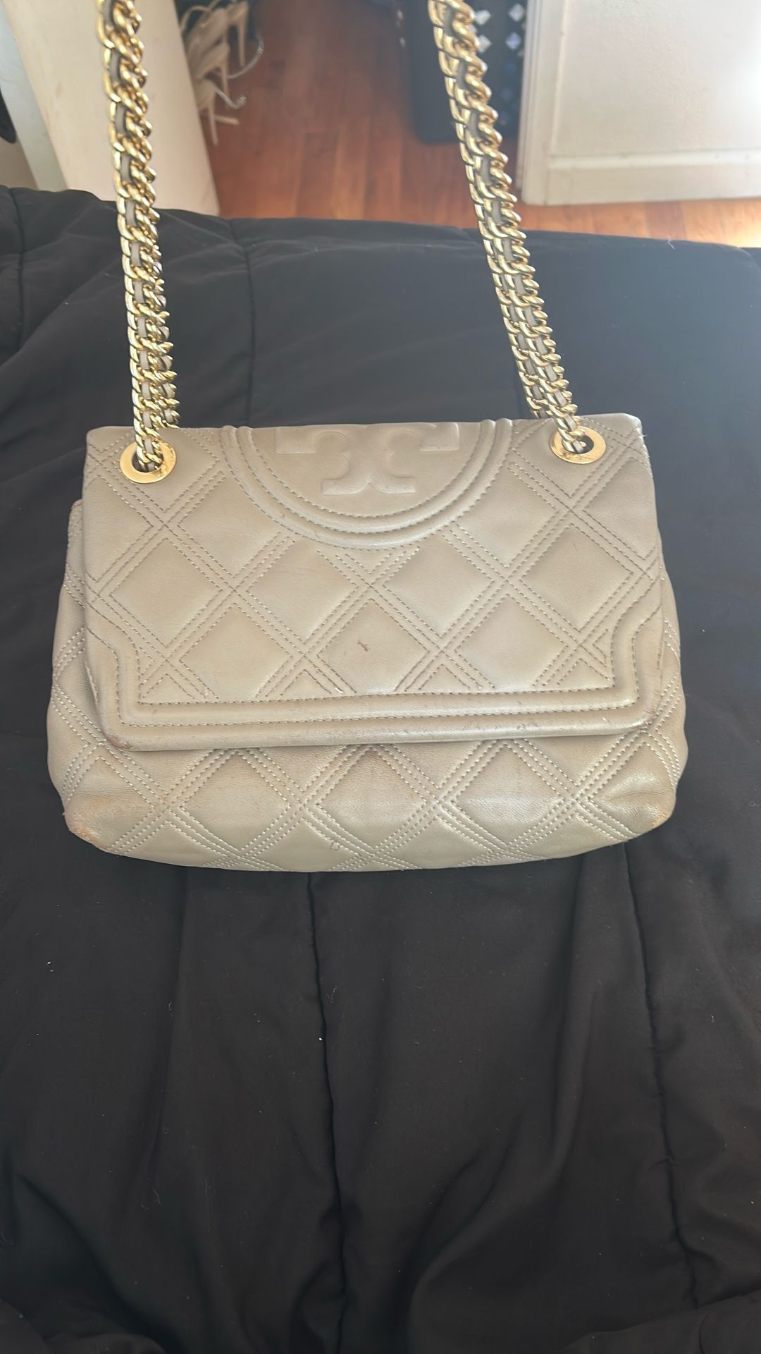 Tory Burch Grey Chain Purse 