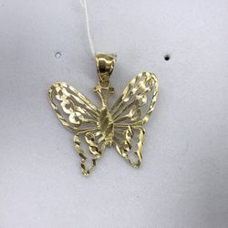 10k Gold Butterfly Pendant 