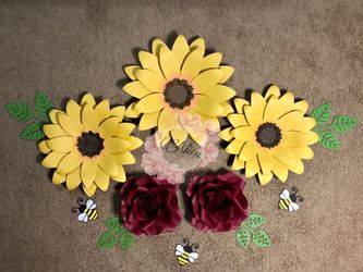 Sunflowers paper flowers decor