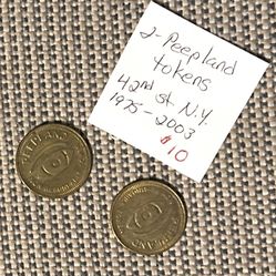 Vintage Peepland Tokens/Coins Collectible 