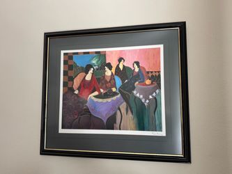 Itzchak Tarkay Framed Art Print - Four Women at Tea 30 X 26