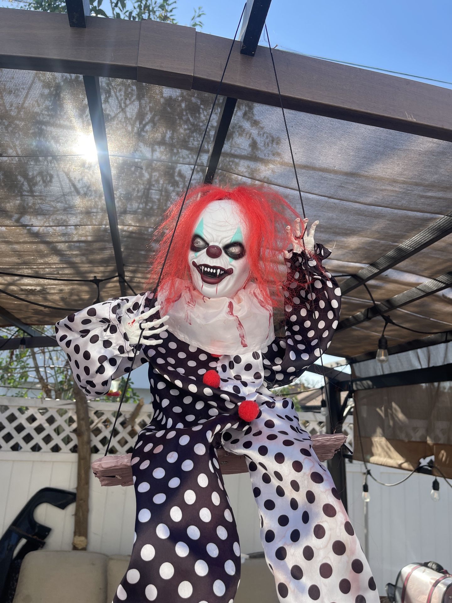 Halloween Hanging Clown Animatronic