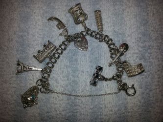 Silver Bracelet with Italy Charms