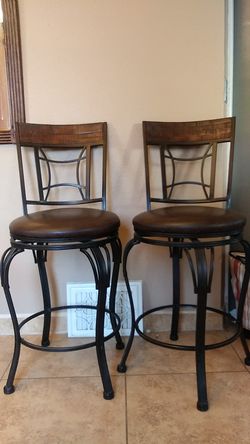 Bar chairs 2 x 50dllrs / dark brown