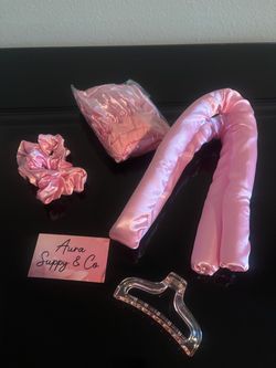 Heatless Overnight Curling Set Pink