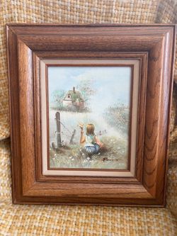 Vintage framed painting