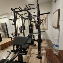 Vesta Smith Machine 1001 | Adj Bench W/ Leg Developer And Preacher Station |Gym Equipment | Fitness | Pulleys|🔴WEIGHTS AND BARBELL SOLD SEPARATELY 🔴