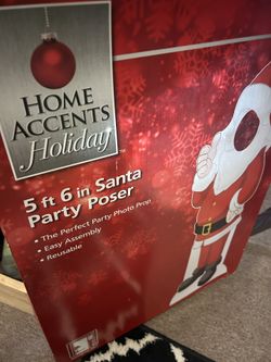 Fun Vintage 5 Foot 6” Tall Santa Party Photo Prop