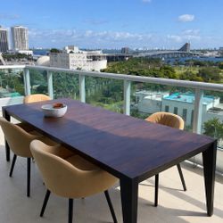 Dark wood dining table 