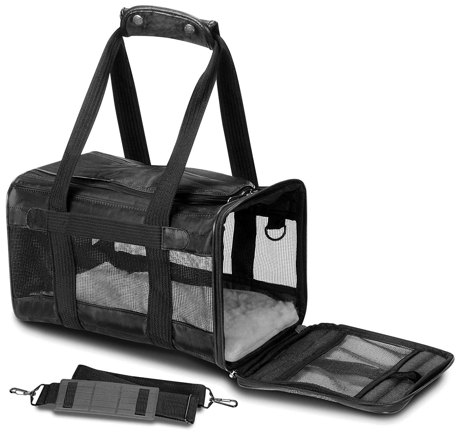 Sherpa Travel Original Deluxe Airline Approved Pet Carrier Black Small Kennel Cats Dogs FREE SHIPPING