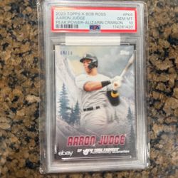 POP 1 PSA 10 Aaron Judge: 2023 Topps x Bob Ross AaronJudge Peak Power #PK6 Alizarin Crimson /10