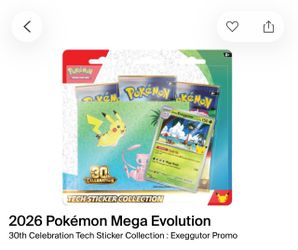 Pokémon Mega Evolution 30th Celebration Tech Sticker Collection : Exeggutor Promo