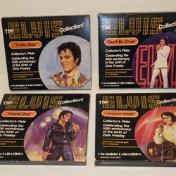 4 The Elvis Presley Collection Plates Celebrating the 50th anniversary of the birthday 1985