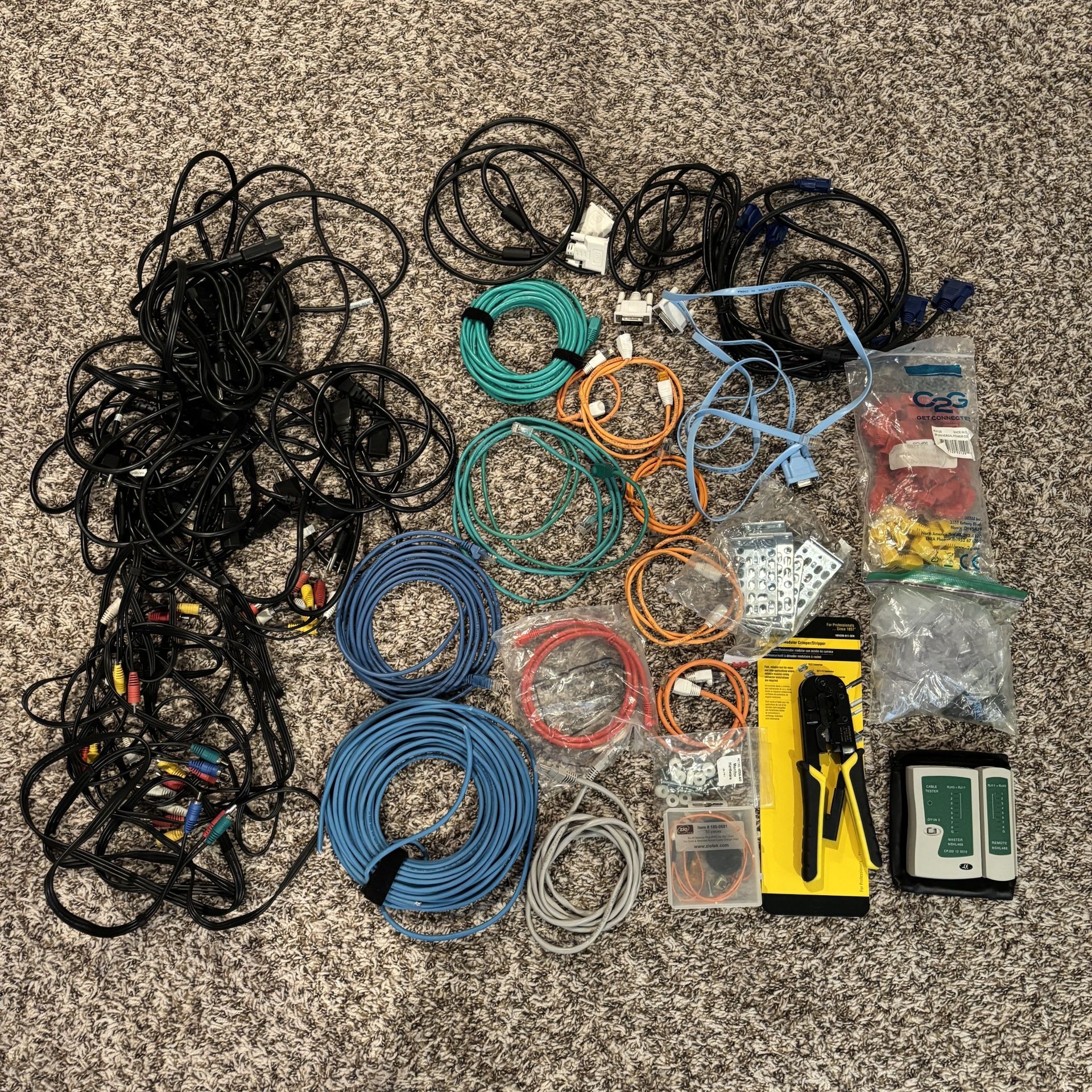 Various cables, Parts, Tools