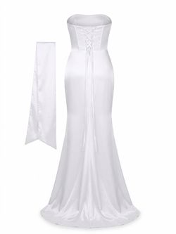 White satin dress