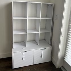 Cube Bookcase with 2 large drawer