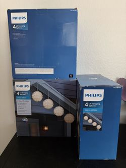 Philips 4 Lit LED Hanging Spheres 