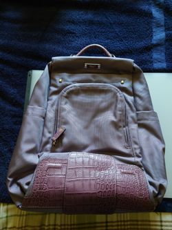 Tumi Unisex Black Canvas And Leather Backpack