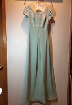 Sage Green capped sleeve dress