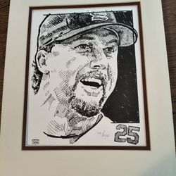 Mark McGwire 16x12 Drawing Baseball 