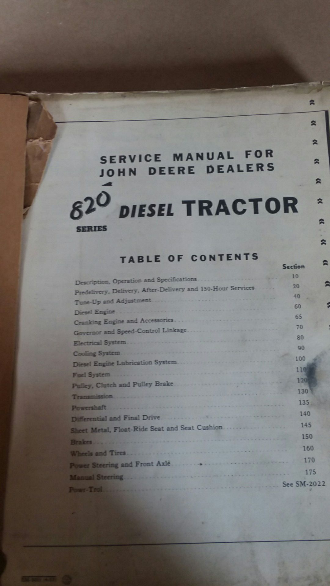 John deer Tractor manual 820