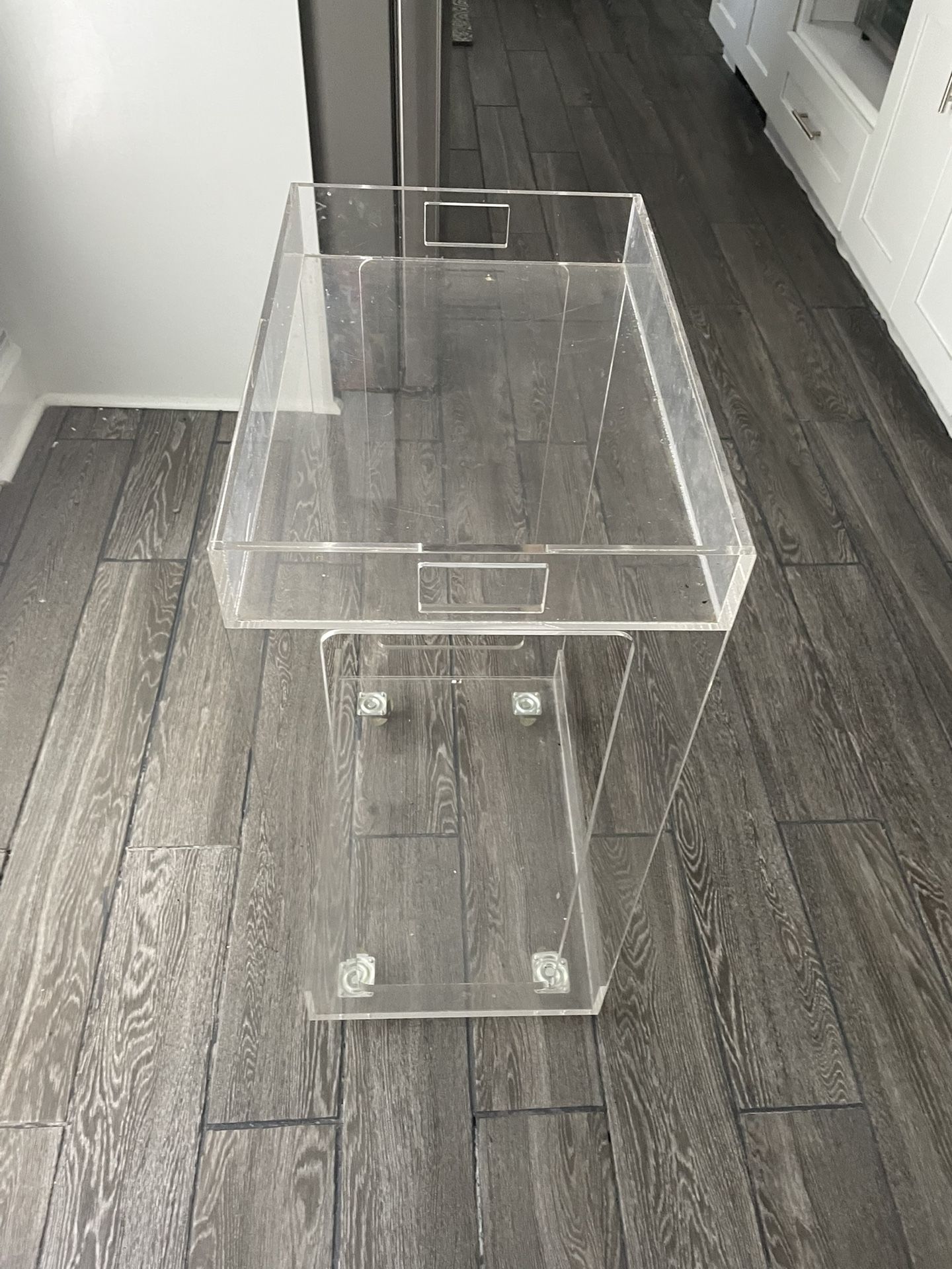 Lucite Bar Cart. 18 Inch Wide X3ftvhigh