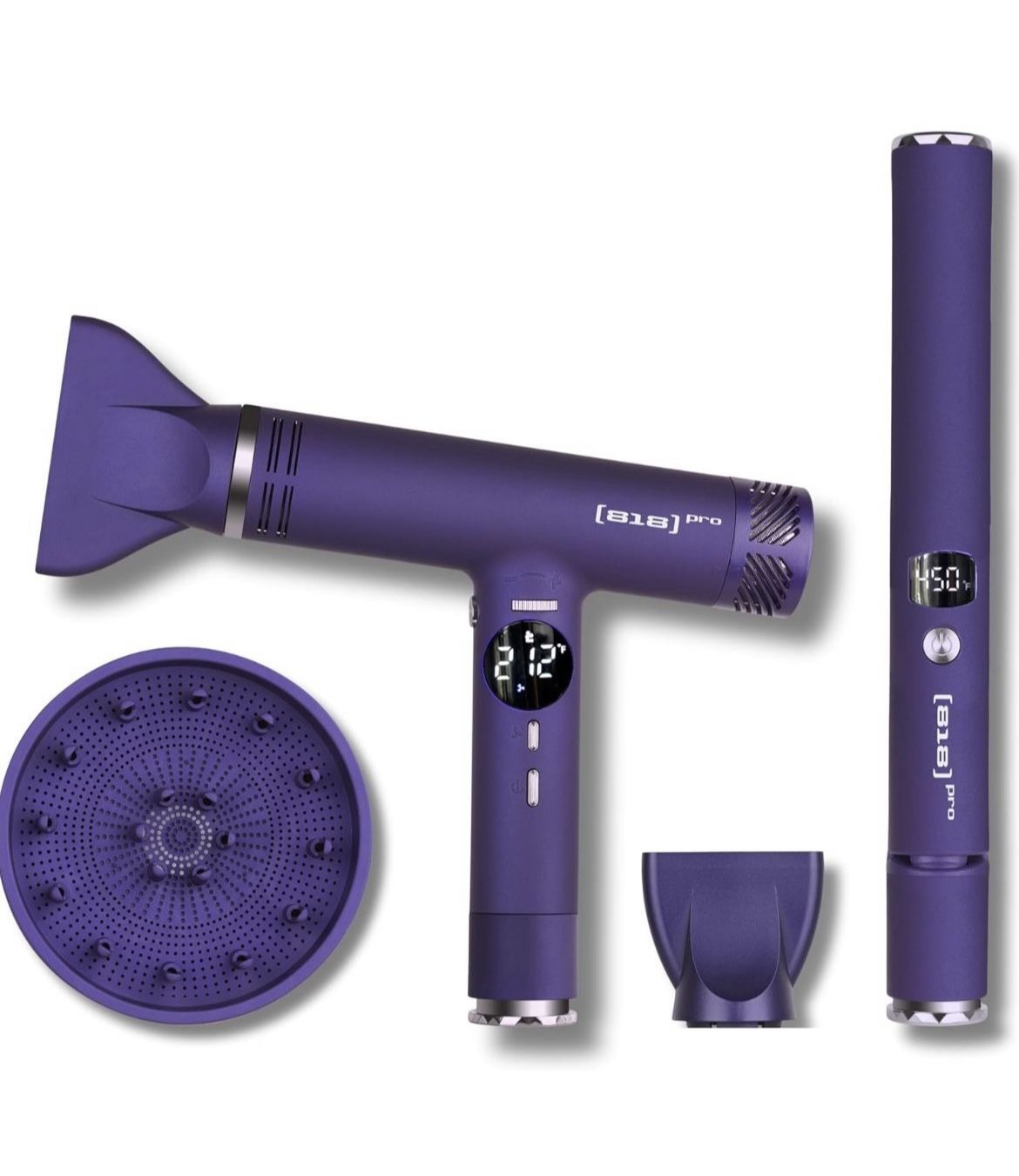 818 Pro 2-in-1 Styling Set, Professional Salon Quality High Speed Ionic Ultralight Blow Dryer with Diffuser & Titanium Hair Straightener *NEW In Box*