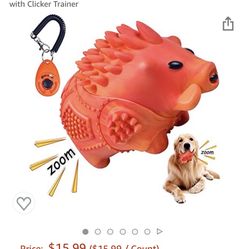 Dog Chew Toys for Aggressive Chewers, Squeaky Dog Toys for Medium Large Breed Indestructible Interactive Dog Chew Toy wi