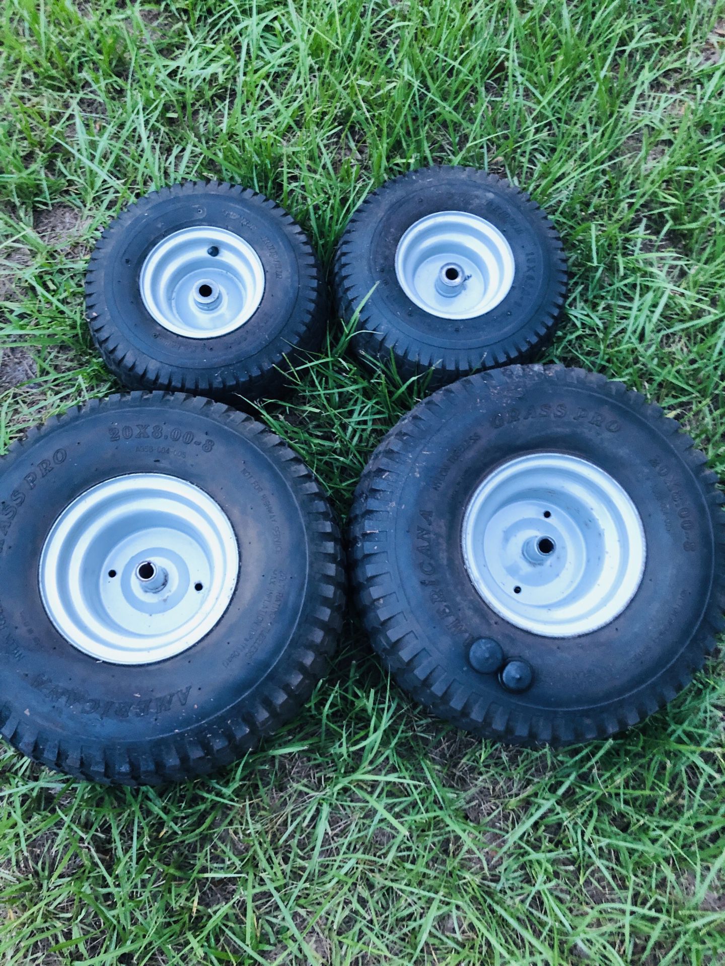 Riding Lawn Mower Tires (15 x 6.00)(20 x 8.00) Rims Wheels