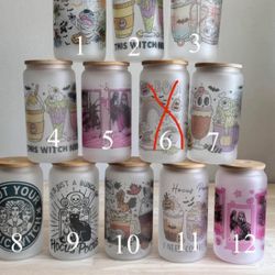 Bulk Halloween Frosted Glass Cups – Perfect Christmas Gift for Halloween Lovers! 