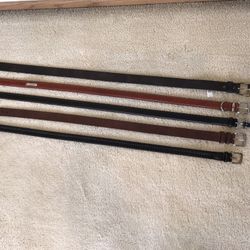 5 MENS BELTS  ALL GENUINE LEATHER.  BRAND NEW