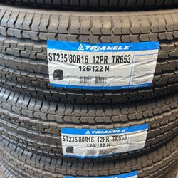 ST 235/80/16 Trailer Tires 12ply