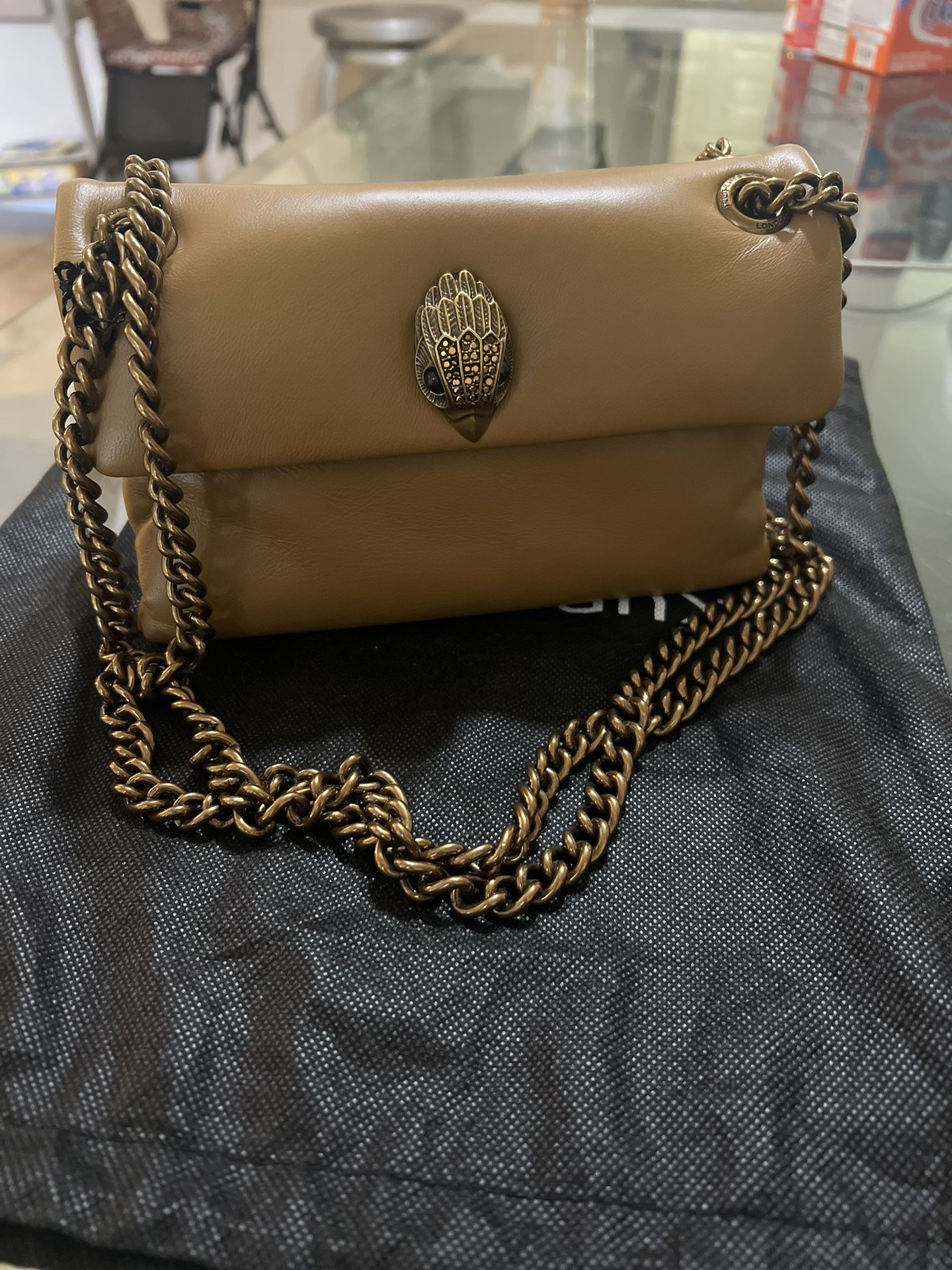 KURT GEIGER LONDON Mini Kew Leather Convertible Crossbody Shoulder Bag