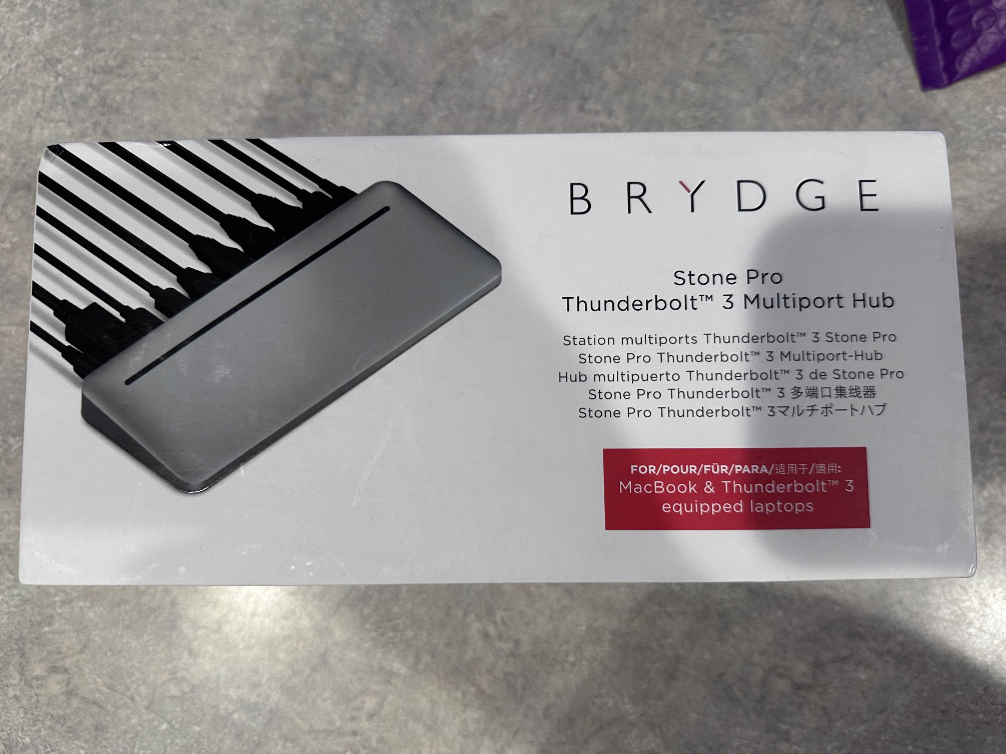 Brydge Stone Pro Docking Station | Thunderbolt™ 3 | 87 W, Dual Displays (4K @ 60 Hz), DisplayPort, USB-C 3.1 Gen 2, USB-A & More | MacOS & Windows