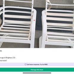 2 Outdoor Patio Chairs-NOT SOLD!