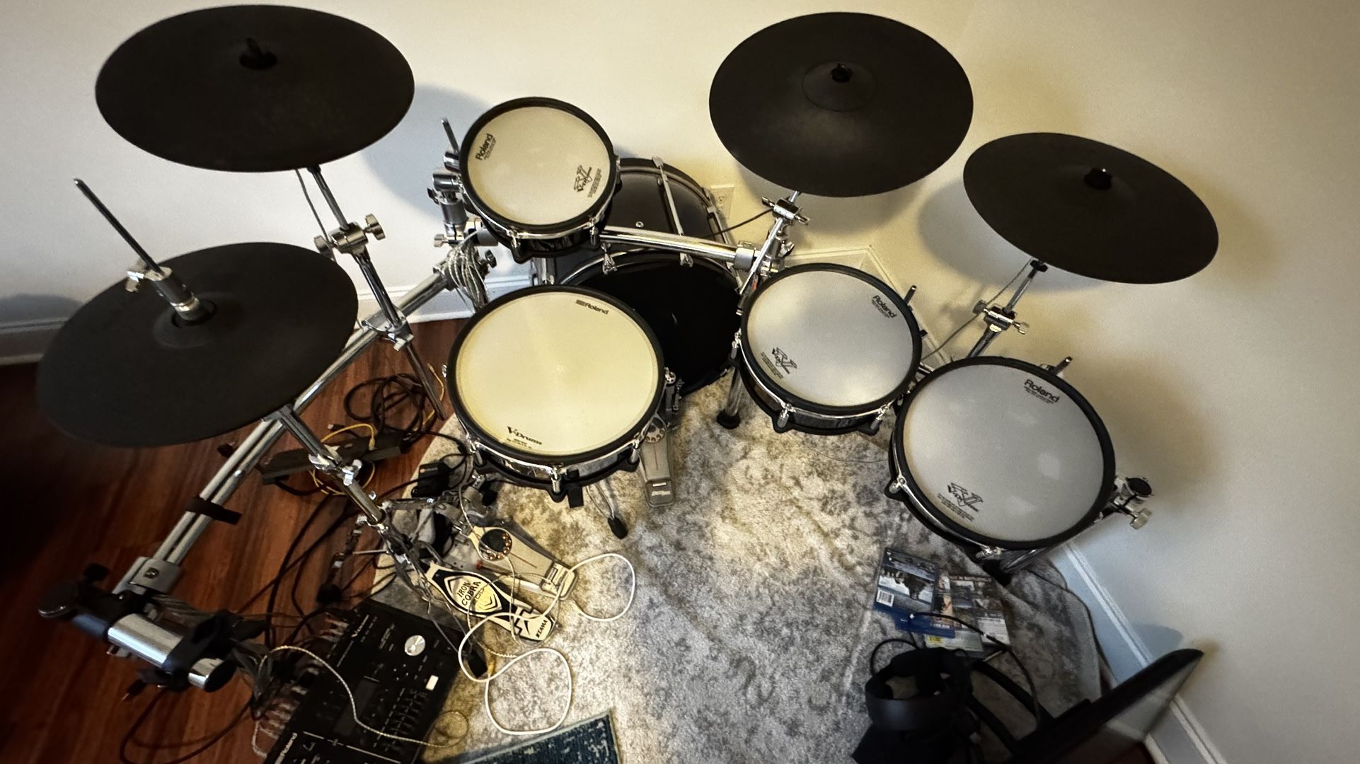 Roland TD-50K2 V drumset With Pearl Eliminator Demon Double Bass