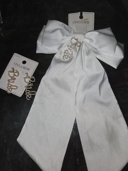 Bride Bling Earrings And Hair Bow 